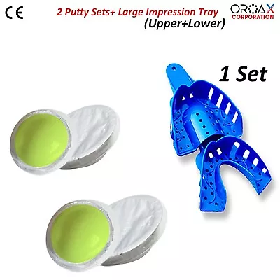 Dental Impression Putty Teeth Mold Kit Large Upper & Lower Impressions Trays • $15.99