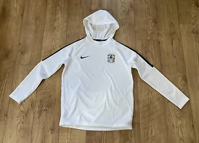 Nike Coventry City White Training Football Hoodie Adult Size L Large Dri-Fit • £29.99