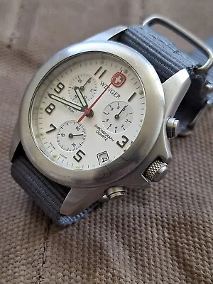 Victorinox Wenger Swiss Military Army Field Chronograph Watch ETA Quartz • $149