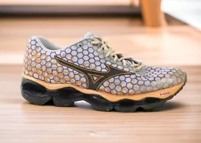 Mizuno Wave Prophecy Hex Purple Orange Road Marathon Running Shoes Womens 7 • $47.99