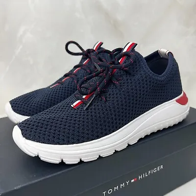 TOMMY HILFIGER Women's Navy Mesh Upper Lace-Up Athletic Sneaker Shoes Size 6M • $24.15