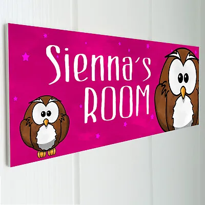£5.75 • Buy Personalised Door Sign Girls Kids Children Bedroom Name OWL