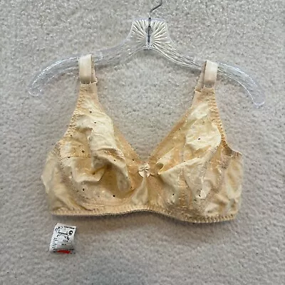 Vintage NWT NEW Bra Nude Tan Beige Minimizer No Padding Unlined Wireless • $8