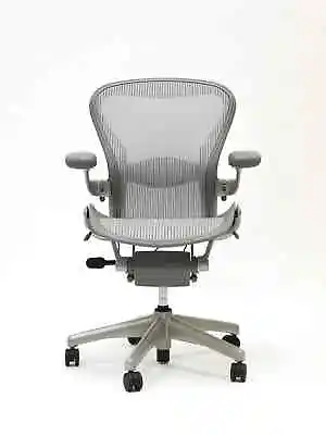 Herman Miller Aeron Chair Open Box Size B Fully Loaded  Titanium • $499.11