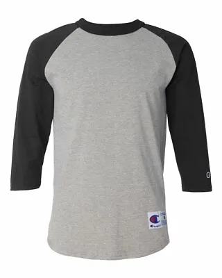 Authentic Champion Three Quarter Raglan Sleeve Baseball T-Shirt Tee Top - T137 • £15.99