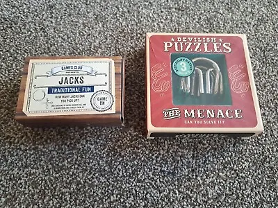 Traditional Jacks Game And Develish Puzzles The Menace Can You Solve It?  • £3