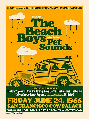 £3.49 • Buy Beach Boys  :  Cow Palace Sanfrancisco 1966   :  Retro Music Poster (a4 Size)