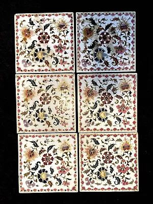 Zsolnay Pecs 6 Pieces Of Tiles Hand Painted With Gilding • $1064.38