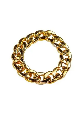 Faux Shiny Gold Chain Plastic Bracelet 80s 90s Gangster Ali G Fancy Dress Party • £3.99