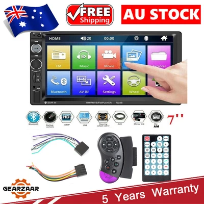 7'' USB Double Din Car Stereo Bluetooth Head Unit Android Touch Screen FM Radio • $38.99