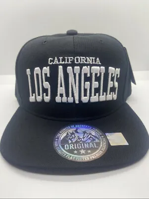 LOS ANGELES Snapback Cap Hat Black LA City California             Adjustable NWT • $15