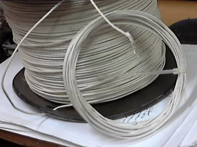 25ft Coil Western Electric 24g Solid Tinnedcloth Covered WHITE • $7.45