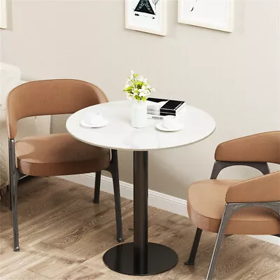 Anti-Tipping Bistro Bar Table Stone-Top OfficeTable DiningTable W/Steel Pedestal • $223.96