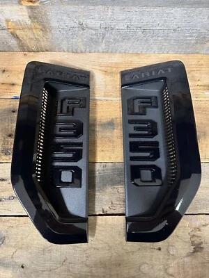 $325 • Buy 2017-2022 OEM Ford Superduty F350 Lariat Sport Black Front Fender Emblem (PAIR)