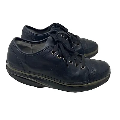 MBT Women's Nafasi Black Leather Swiss Toning Walking Shoes EU 37 US 6-6.5 • $74.95
