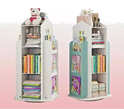 Rotating Book Storage Book Shelf Bookcase Rotating Display Stand Book Organizer • $67.15