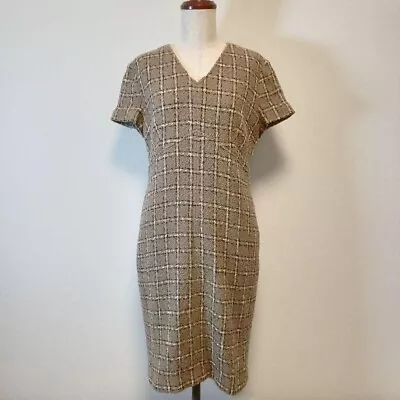 CHANEL 95A P05818V04372 Tweed Dress Vintage Women Size 42 Beige Made In France • $582.25