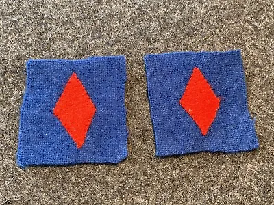 £19.99 • Buy Original Pair Of British WW2 61st Infantry Division Felt Formation Sign/Patch