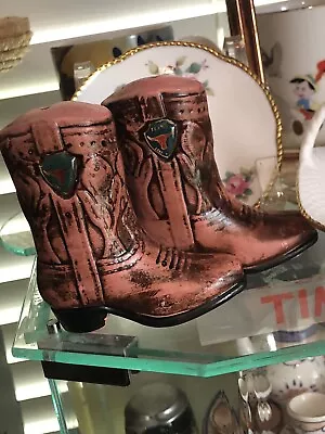 Vintage Cowboy Boots Salt & Pepper Shakers - Texas Souvenir  Approx. 3” Tall • $5.95