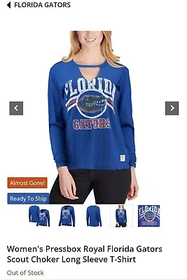 Women's Pressbox Royal Florida Gators Scout Choker Long Sleeve T-Shirt • $20