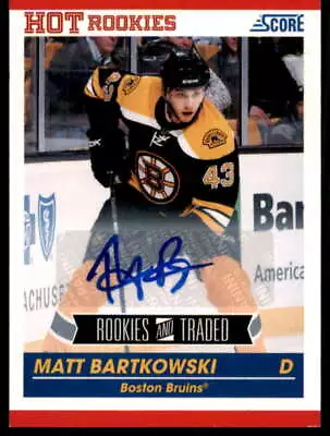 Matt Bartkowski Rookie Card 2010-11 Score Signatures #654  • $15