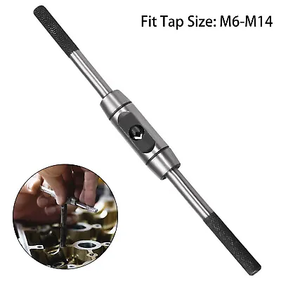 M6-M14 Hand Tap Screw Thread Taps T-Wrench Reamer Twist Drill Tapping Adjustable • £13.35
