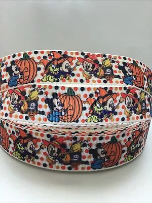 HALLOWEEN Mickey Mouse Ribbon (25mm) Width For Craft Hair Cake Deco Etc • £1.99