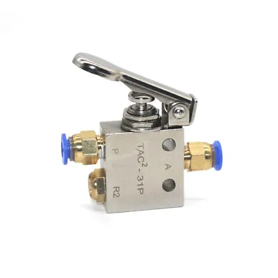 TAC2-31P Pneumatic Valve 2 Position 3 Way Mechanical Valve With 6mm Connector • $13.60