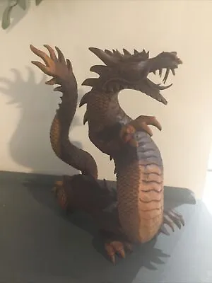 Vintage Wooden Standing Dragon Carving  30cm • £30