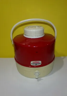 $16.13 • Buy Vintage COLEMAN PICNIC JUG Cooler Red 1 Gallon Water Thermos Camping