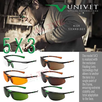 £18.99 • Buy Safety Glasses Univet 5X3 Anti-Scratch Anti-fog UV Protection Lens Spectacles