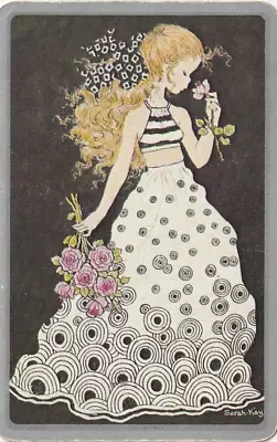 $2.50 • Buy Sarah Kay Girl With Roses,  1970's  Single Swap Card