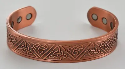 £11.49 • Buy Pure Copper Arthritis Magnetic Therapy Bracelet Mens Pain Relief Bangle Celtic 