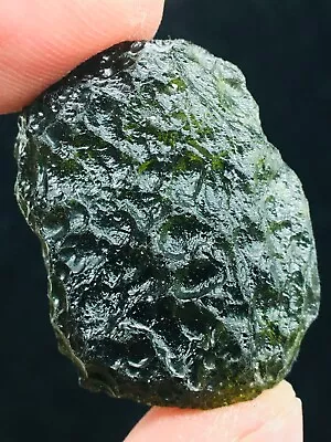 33ct Meteorite Moldavite Green Impact Fragment Meteor Stone Space Asteroid+coa • $0.99