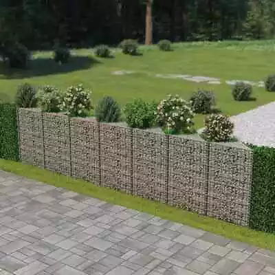 VidaXL Gabion Wall Galvanised Steel 450x30x100 Cm • $299.25