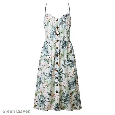 £10.15 • Buy BOHO Womens Strappy Sun Dresses Summer Beach Midi Dress Plus Size 6-20 Holiday
