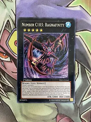 PRIO-EN043 Number C103: Ragnafinity Rare 1st Edition NM Yugioh Card • £5.45