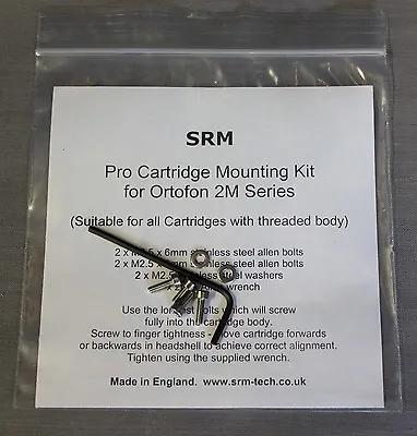 £3.95 • Buy Srm Tech High Quality Mounting Kit For Ortofon 2m Cartridges