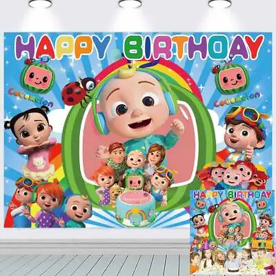Coco Happy Birthday Backdrop Banner Background Cartoon Party Decor 7x5ft • $28