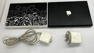 Apple MacBook A1181 13 Inch Laptop AS-IS PARTS LOT OF 2 Apple MacBook + Chargers • $55