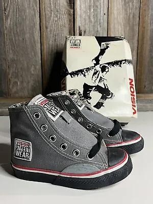 Vintage 1986 NOS RARE Vision Street Wear Skate Grey Shoes Size 10 1/2 NIB KIDS • $200