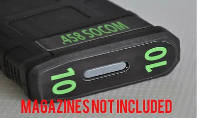 .458 SOCOM MAG STICKERS Fits MAGPUL PMAG 30 GEN M3 MAGS LIME NUMBERS 7-12 • $11.50