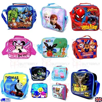 Childrens Insulated Lunch Pack Box Bag Kids Boys Girls School Food Picnic Box  • £9.95