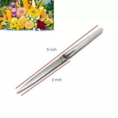 Set Thai Fruit Knife Carving Tools Stainless Steel Vegetable Kitchen Food Soap B • $13.99