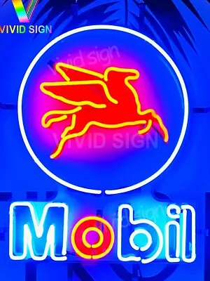 US STOCK 20 X16  Mobilgas Pegasus Gasoline Neon Sign Light Lamp HD Vivid JY • $135.98