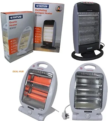 Halogen Heater 800w 1200W With 3 Heat Settings With Safety Tip Over Switch A+++ • £14.99