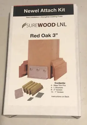  Red Oak 3  Newel Attachment Kit LNL • $22.99