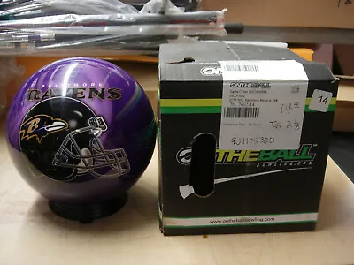 14# 4oz TW 2-1/8 NIB 2013 Style VIZ-A-BALL NFL Baltimore RAVENS Bowling Ball • $250