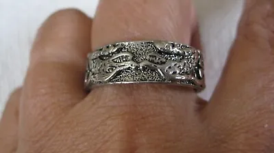 Vintage Silver Rone Celtic BIRDS Men's Ring Size 12.5 • $6