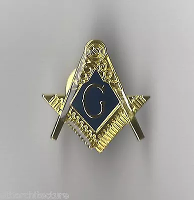 Masonic/Freemason - Hat/Lapel Pin - Brass Square & Compass Pin #3 - NEW ITEM! • $2.99